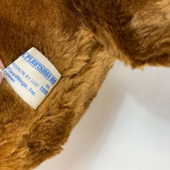 Vtg '86 Country Folk Plush Bear Brown Freckles Belly Button 25" Animal Plaything - Picture 11 of 14